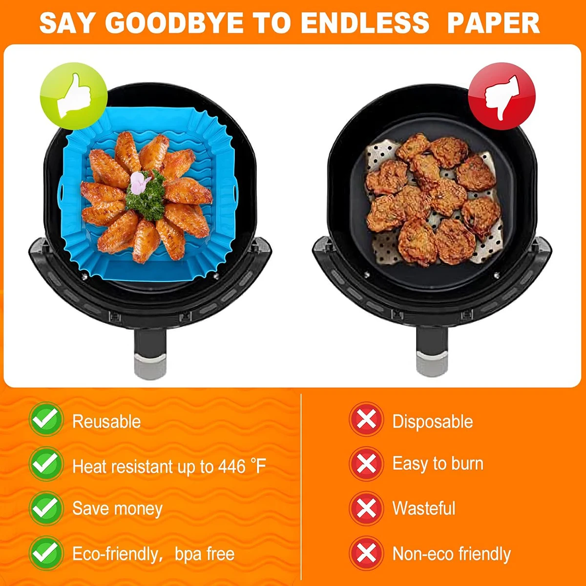 Cestelli in Silicone per Frigg - Air Fryer Silicone Pot Liner recensione e prezzo